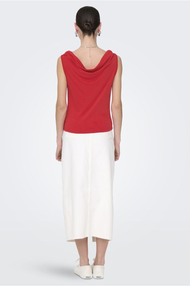 JDYESTER S/L WATERFALL TOP JRS 15351679 MARS RED